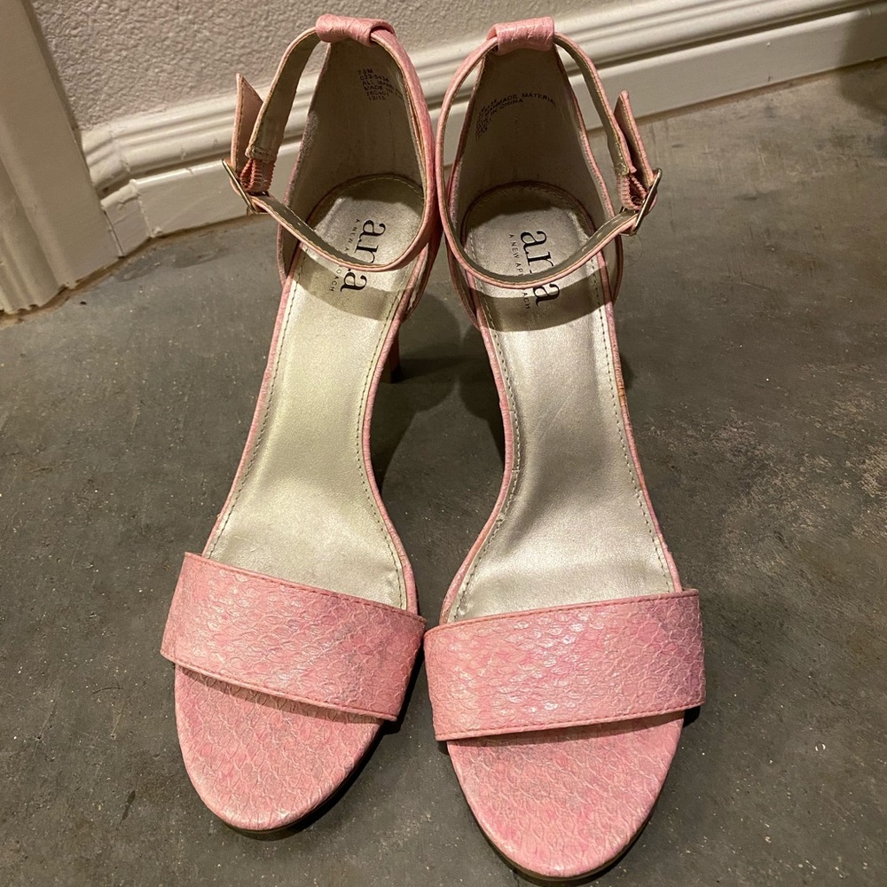 a.n.a. Snake Print Mid Heels
